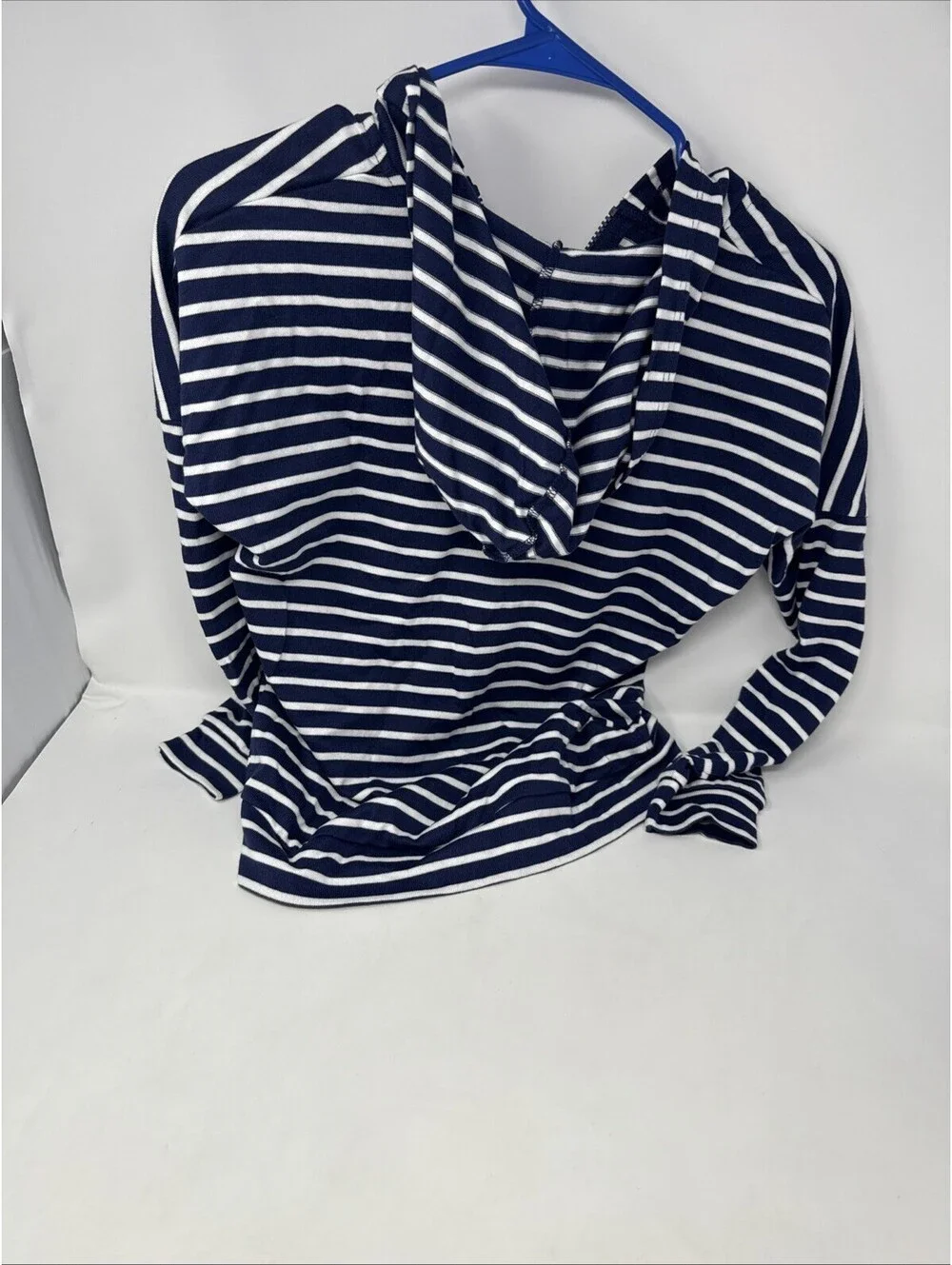 Gymborie Hoodie L 10-12 Girls Blue striped  NWOT $34.95